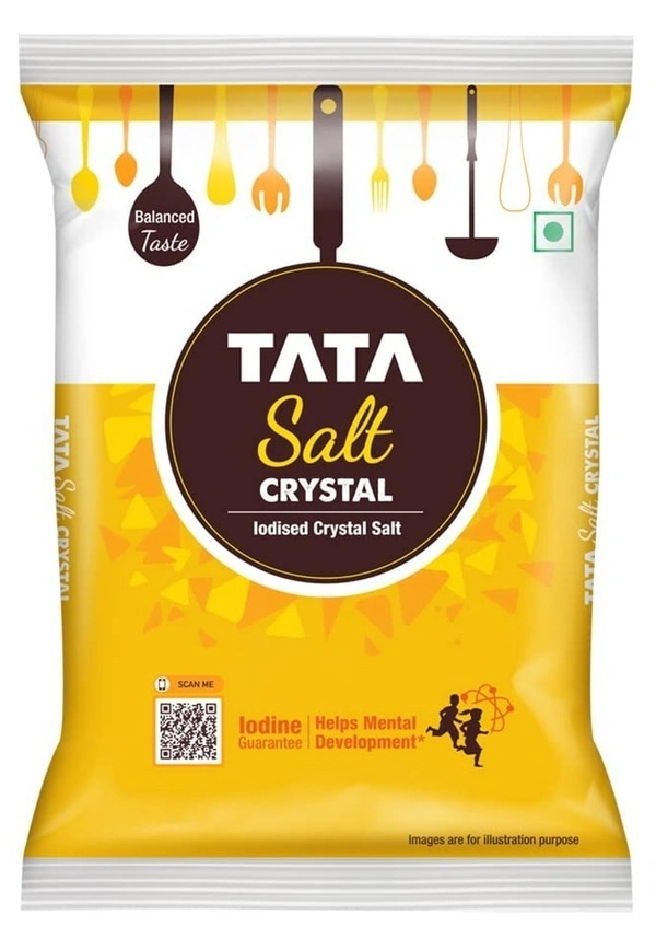 Tata Salt Iodised Crystal Pouch, 1 kg