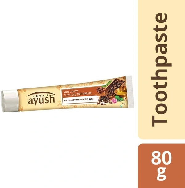 Lever Ayush Anti Cavity Clove Oil Toothpaste, 80g