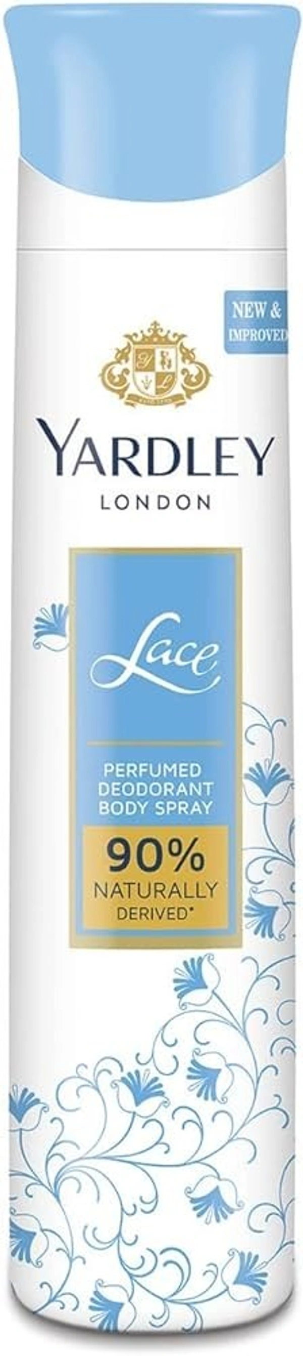Yardley London Lace Perfumed Deodorant Body Spray, 150ml