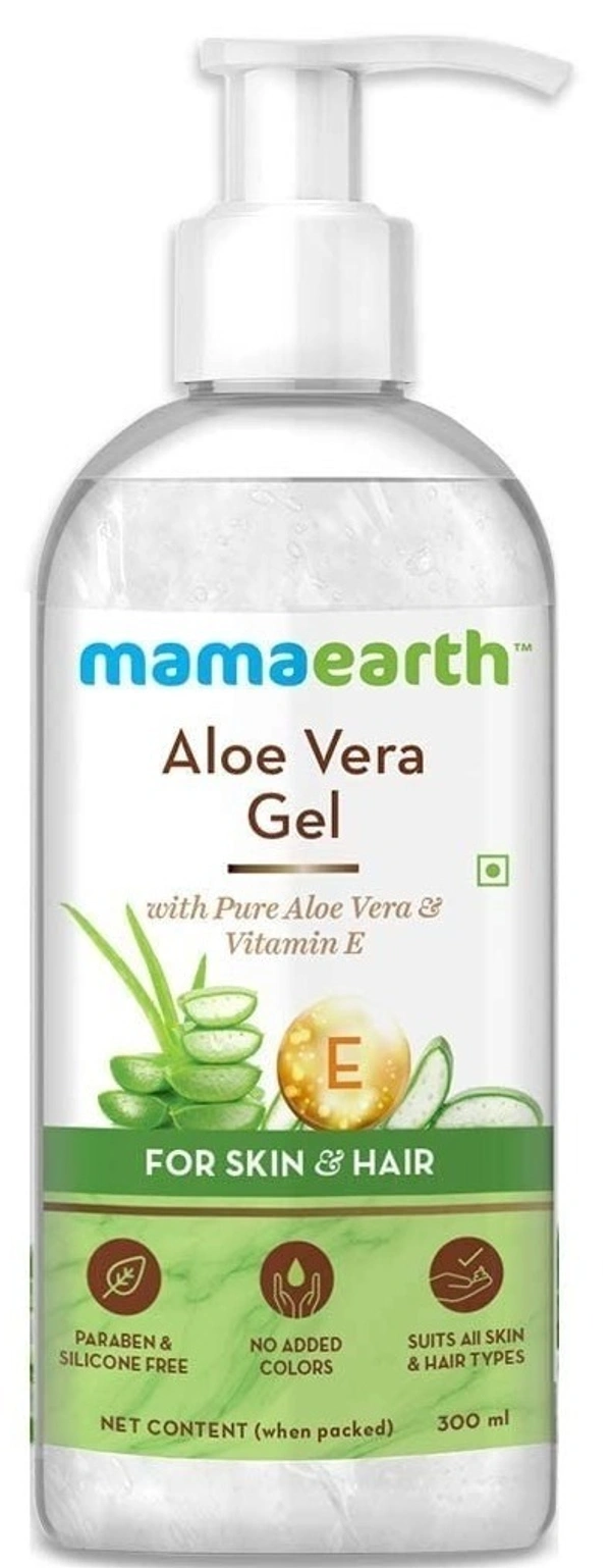Mamaearth Aloe Vera Gel For Skin& Hair (Pure Aloe Vera& Vitamin E), 300ml