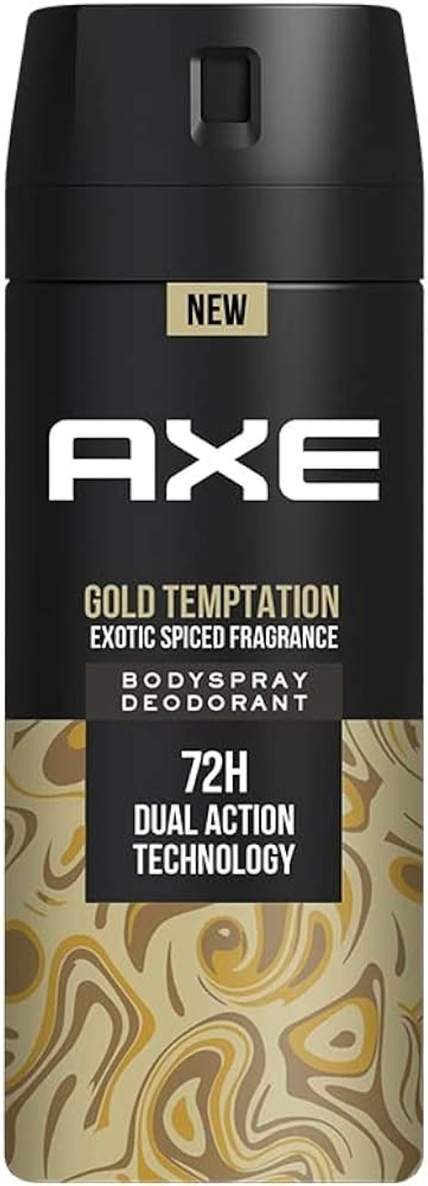 Axe 48 H Dual Action Technology Deodorant Bodyspray Gold Temptation, 150ml