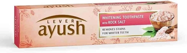 Lever Ayush Whitening Toothpaste With Rock Salt, 80g