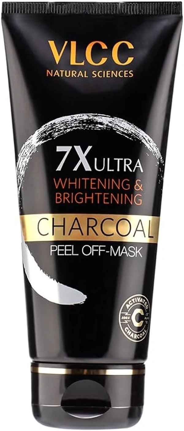 VLCC 7X Ultra Whitening and Brightening Charcoal Peel Off Mask, 100g