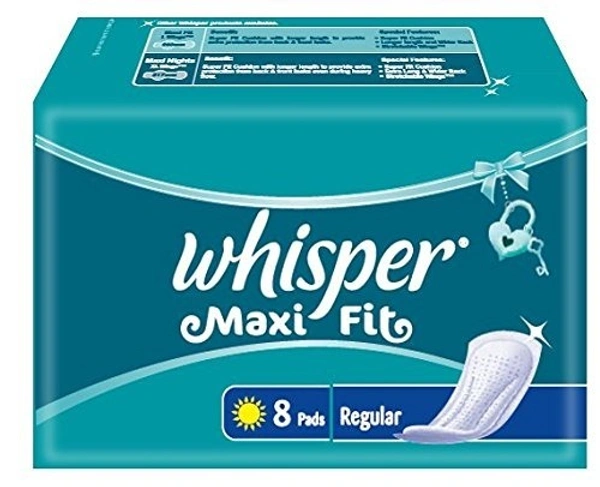 Whisper Maxi Fit Regular, 8 Nos