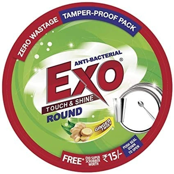 Exo Touch& Shine Anti Bacterial Dishwash Round, 250g