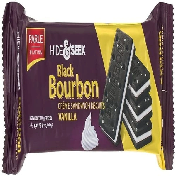Parle Platina Hide& Seek Black Bourbon Choco Cr�me Sandwich, 120g