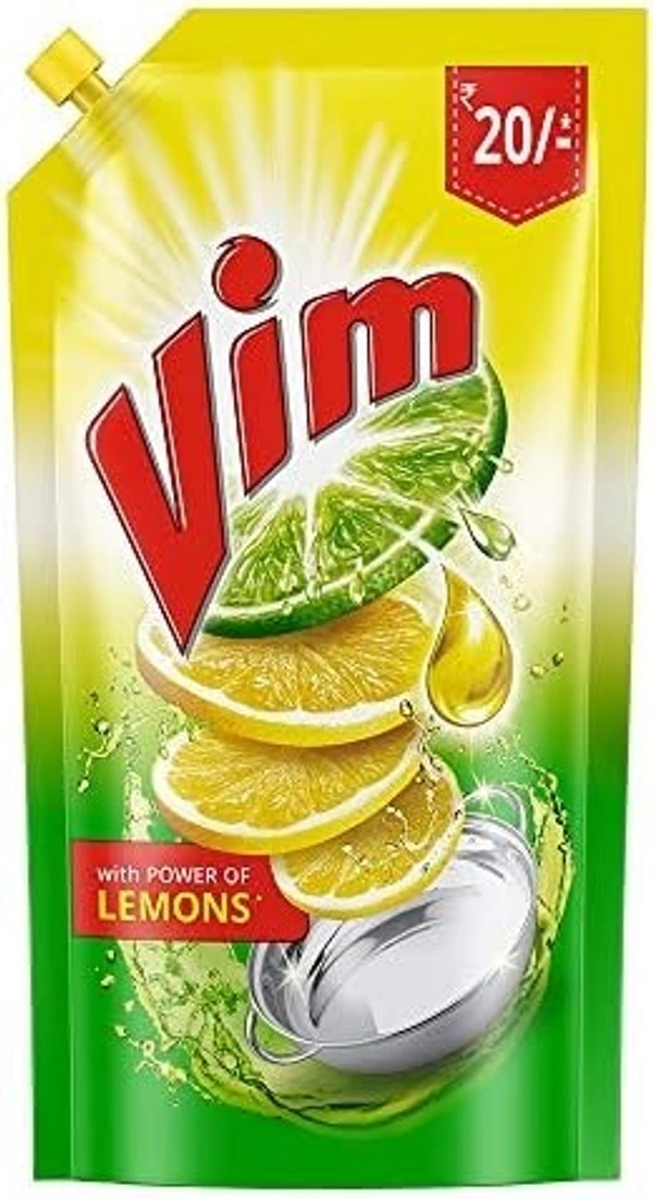 Vim Dishwash Liquid Lemon Refill Pack, 155ml