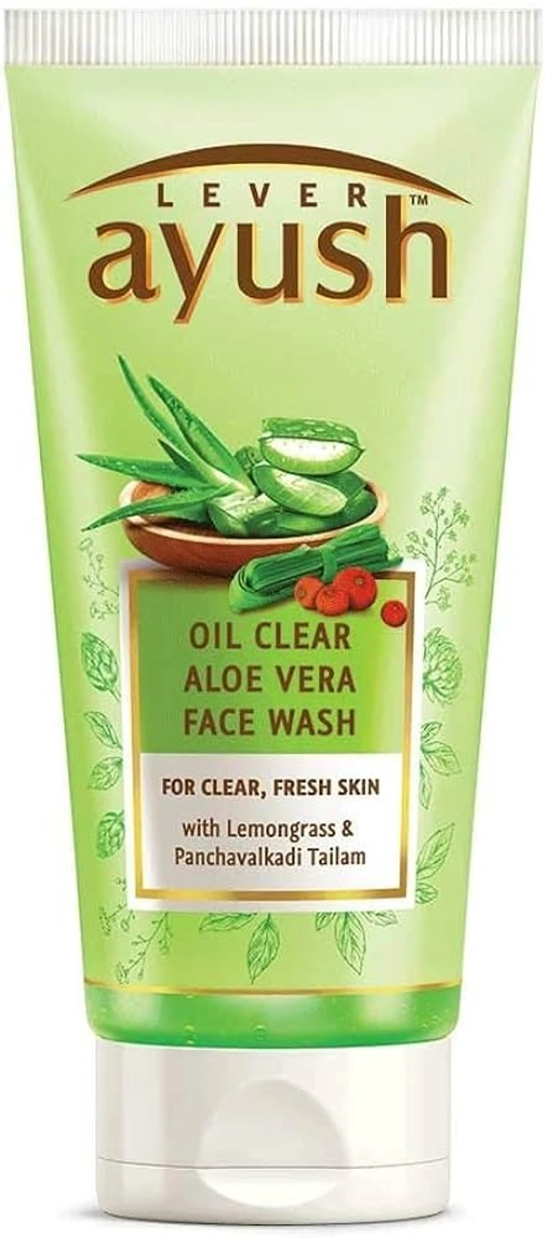 Lever Ayush Oil Clear Aloe Vera Face Wash, 80g