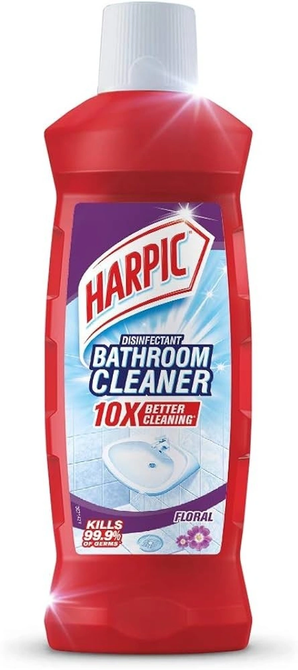 Harpic Disinfectant Bathroom Cleaner Floral Liquid (Bottle), 500ml