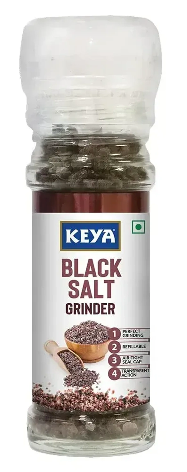Keya Grinder Black Salt, 100g
