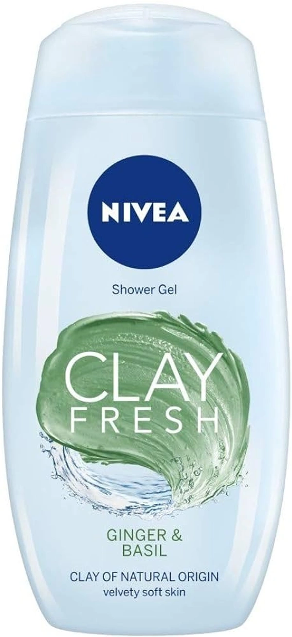 Nivea Showee Gel Clay Fresh Ginger Basil, 250ml