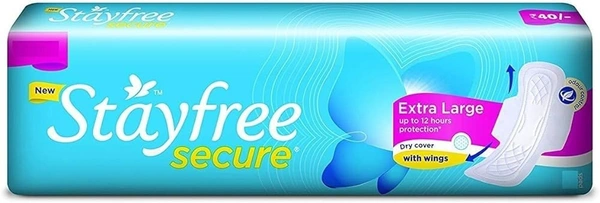 Stayfree Secure Xl Dry Cover 7 Pads, 7 pads