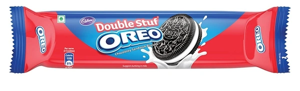 Cadbury Oreo Double Stuf Cr�me Vanilla Chocolatey Sandwich Biscuit, 120g