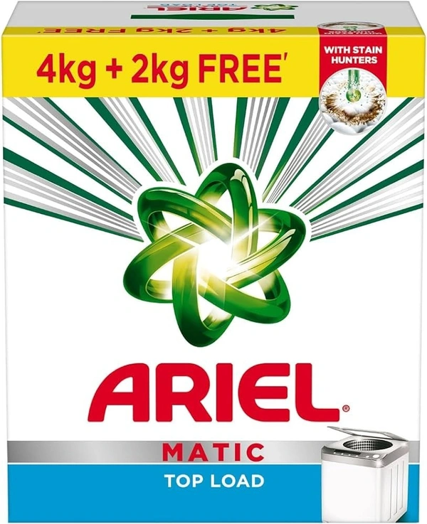Ariel Matic Top Load Detergent Washing Powder (Get 2 kg Free), 4 kg