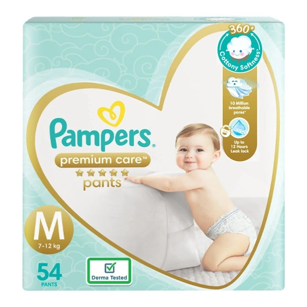 Pampers Diapers Premium Care Pants Medium, 54 pants
