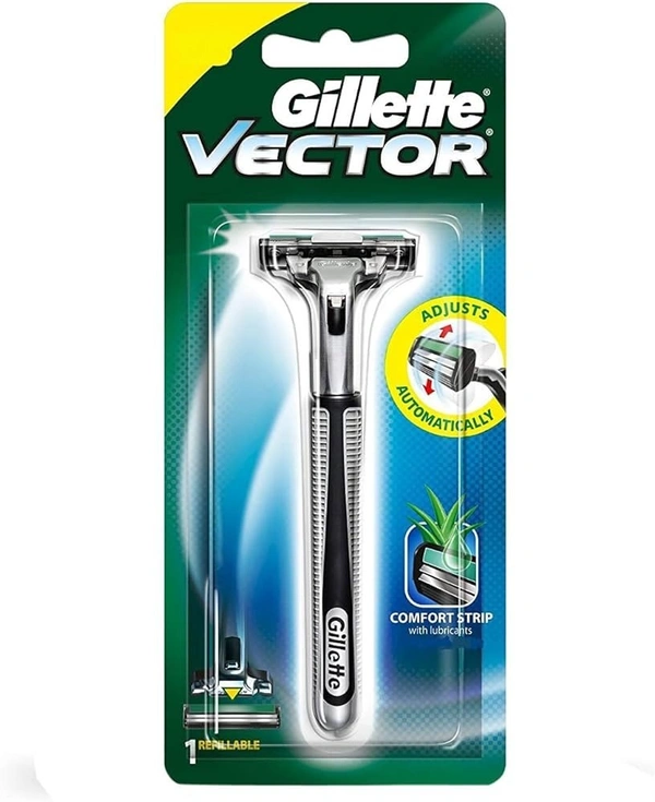Gillette Vector Plus Manual Shaving Razor, 1 Pc