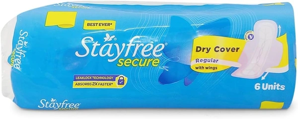 Stayfree Regular Dry Cover With Wings, 7 Nos