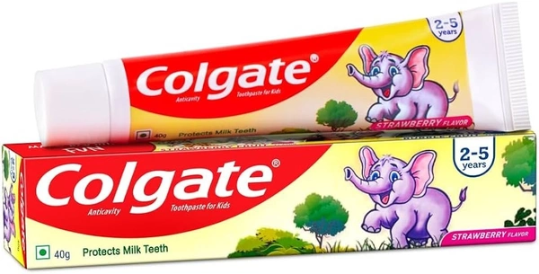 Colgate Strawberry Flavor Anticavity Toothpaste For Kids (2 - 5 Years), 40g