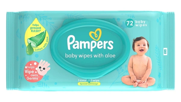 Pampers Baby Wipes With Aloe, 72 wipes