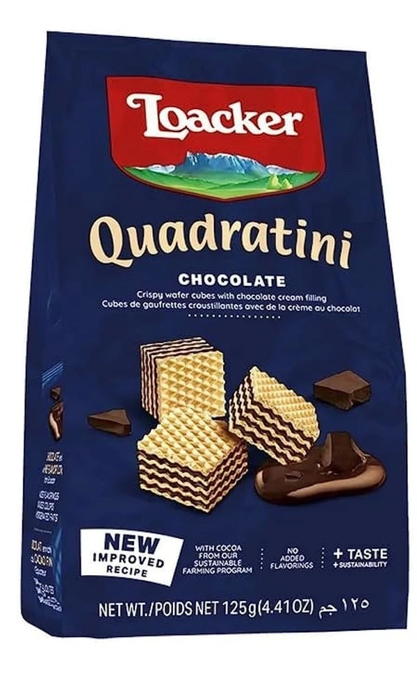 Loacker Quadratini Chocolate, 125g