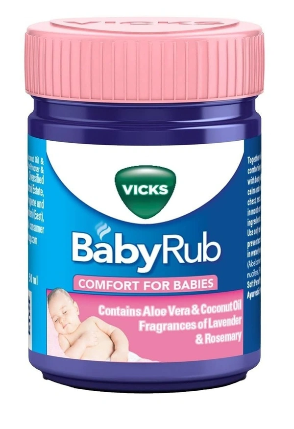 Vicks BabyRub Soothing Vapour Ointment for Babies, 50ml