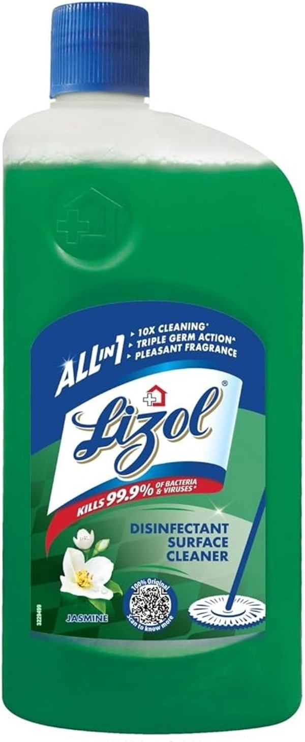 Lizol Jasmine Disinfectant Surface& Floor Cleaner Liquid Bottle, 500ml