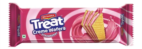 Britannia Treat creme Wafers Strawberry Pack, 75g
