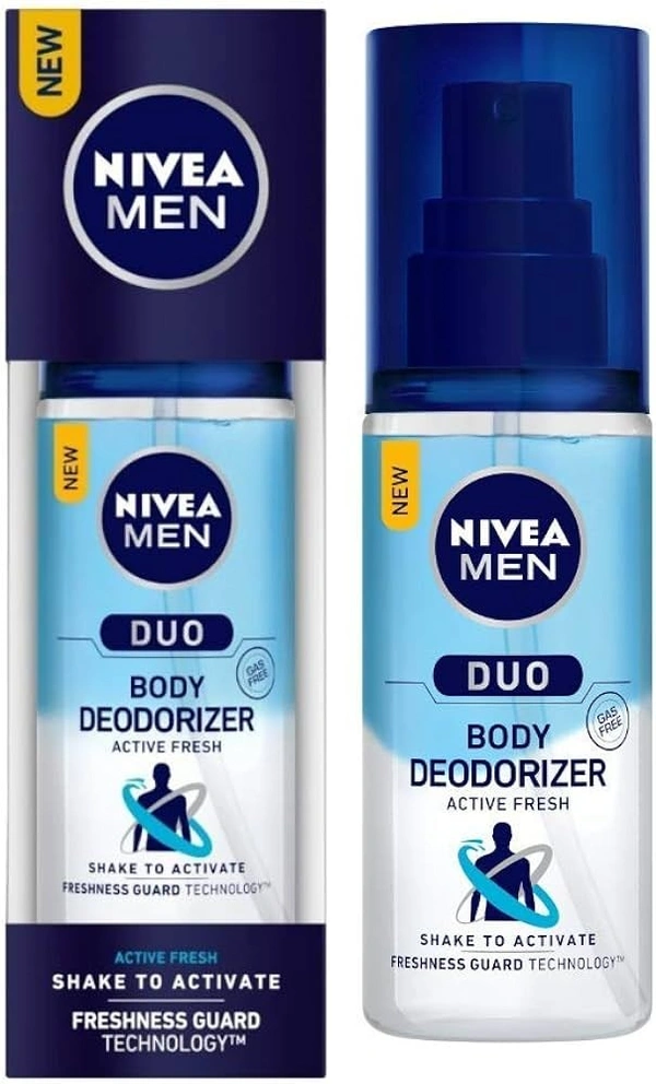 Nivea Men Duo Active Fresh Body Deodorizer, 100ml