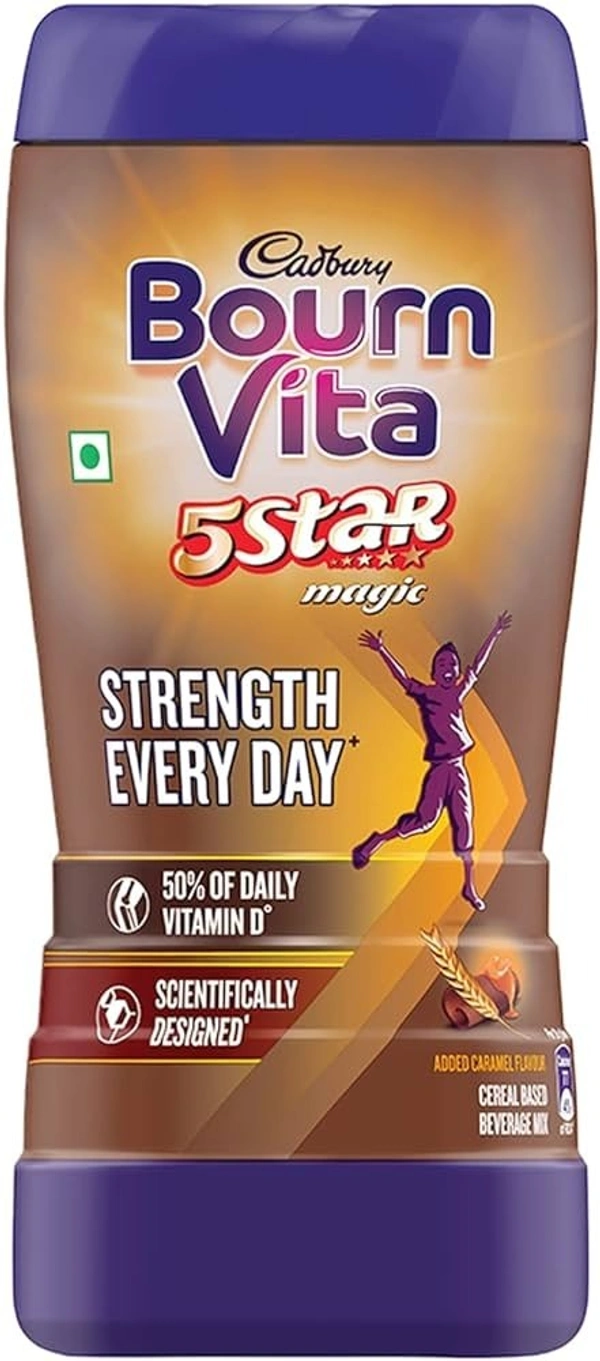 Bournvita 5 Star Magic Nutrition Drink, 500 g Jar