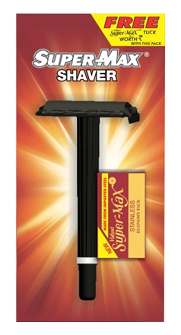 Super Max Kwik Shaver Shaving Razor With 2 Blades, 1 pcs