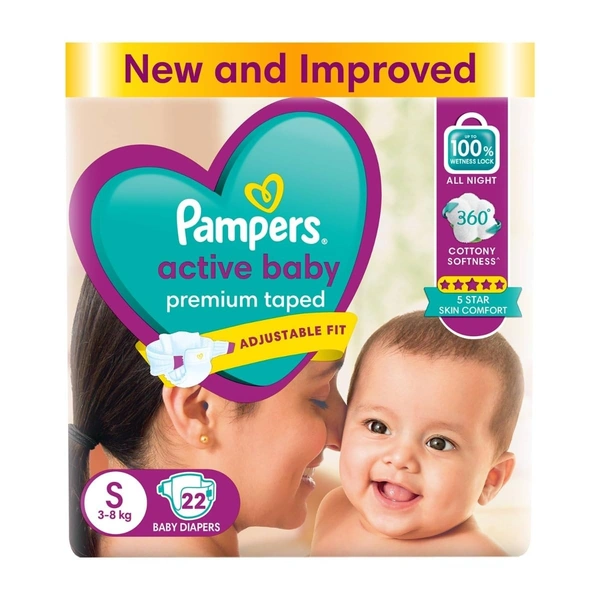 Pampers Active Baby Small 3 - 8 Kg (22 Pants)