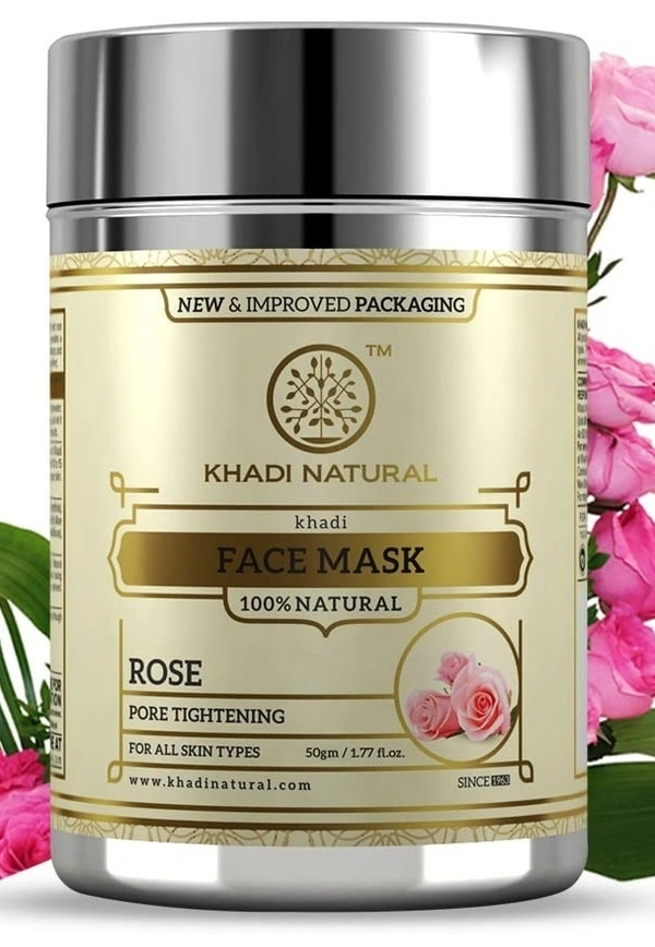 Khadi Herbal Rose Face Mask, 50g