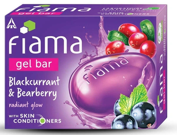 Fiama Gel Bathing Soap Bar Blackcurrent& Bearberry, 125g