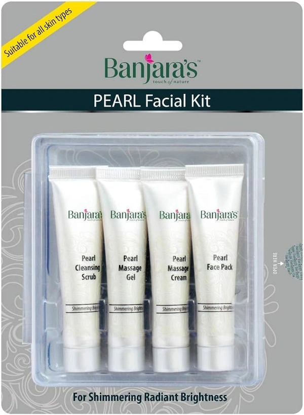 Banjara's Pearl Natural's Essence Facial Kit (4 Tubes Inside), 15 g