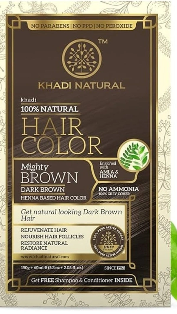 Khadi Herbal Dark Brown Henna Colour, 150g