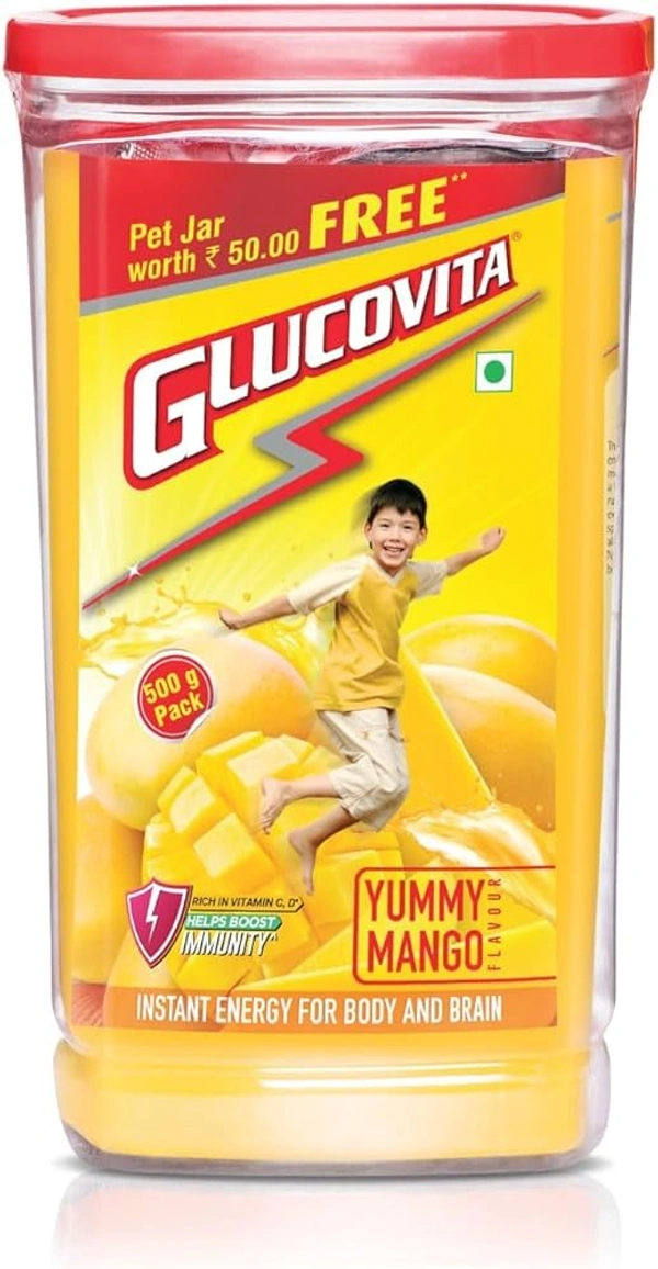 Glucovita Glucose Powder Jar - Mango, 500g