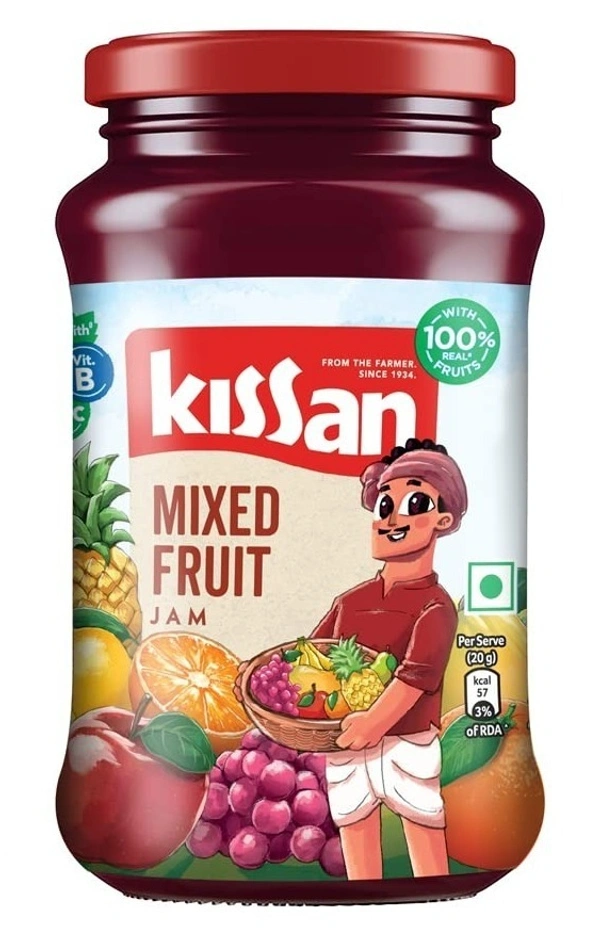 Kissan Mixed Fruit Jam Jar, 500g