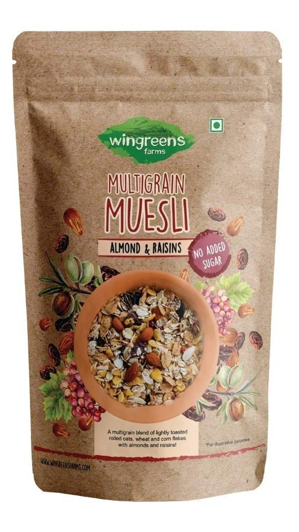 Wingreens Multigrain Muesli Almond& Raisins, 400g