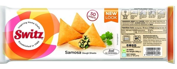 Switz Samosa - 500g ( 50 Sheets )