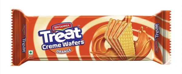 Britannia Treat Creme Wafers Orange Pack, 75g