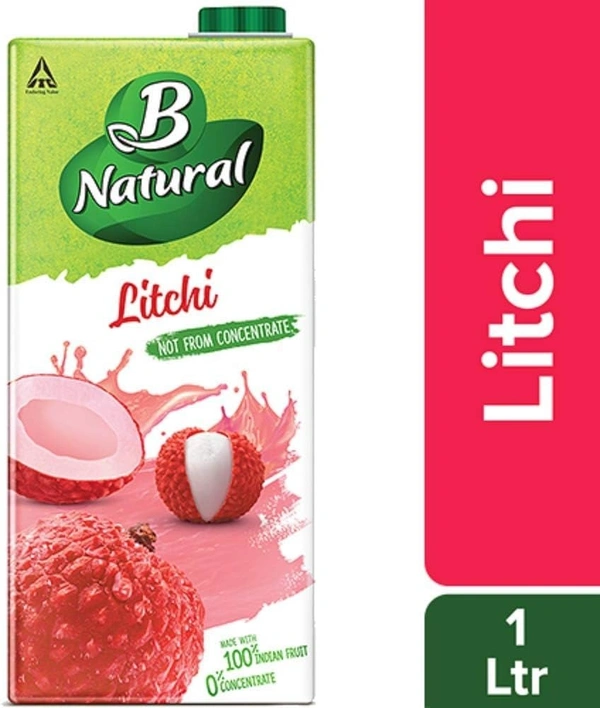 B Natural Juice Litchi Luscious, 1L Carton