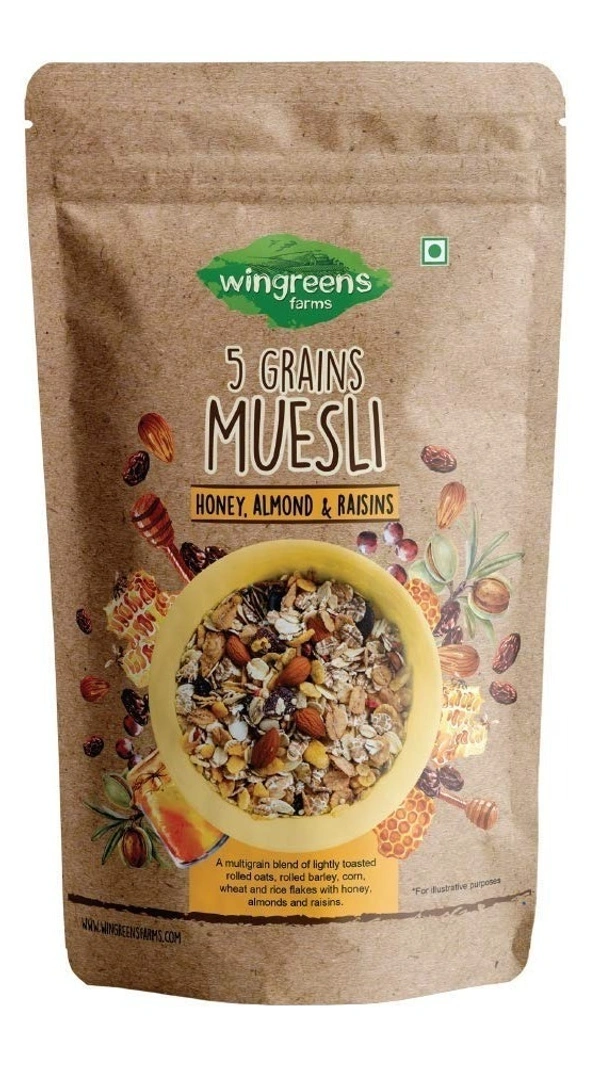 Wingreens 5 Grains Muesli Honey, 400g