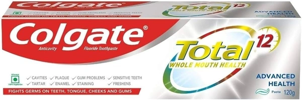 Colgate Advanced Health Total Whole Mouth Health Anticavity Fluoride Toothpaste, 120g