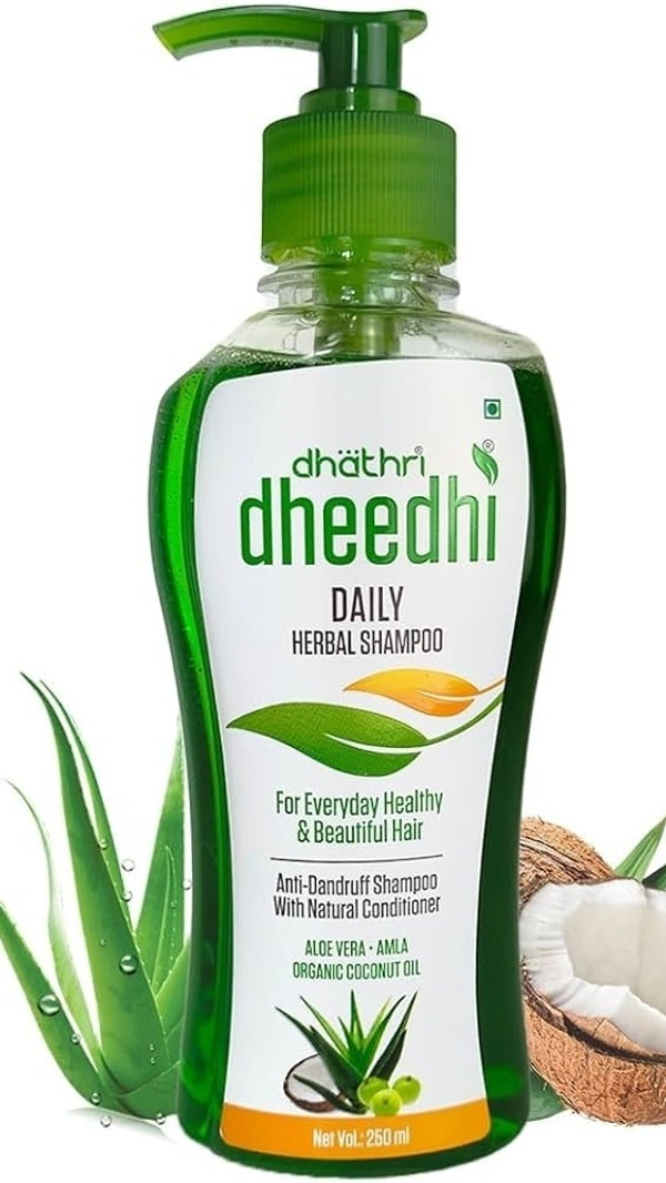 Dheedhi Daily Herbal Antidandruff Shampoo With Natural Conditioner, 250ml