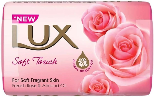 Lux Soft Touch French Rose and Almond Oil Soap Bar, 450g