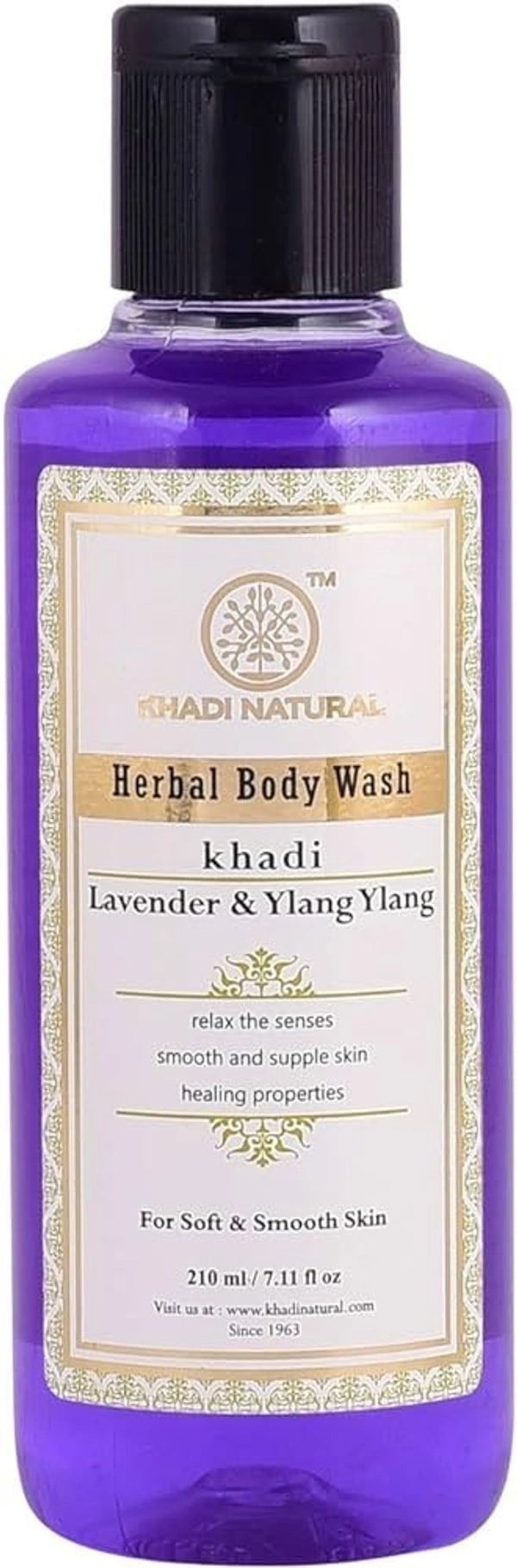 Khadi Herbal Lavender and Ylang Body Wash, 210ml