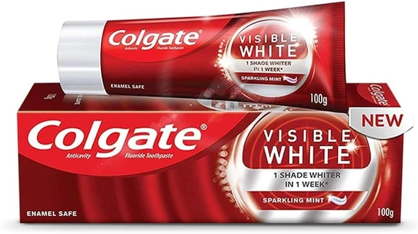 Colgate Visible White Sparkling Mint Whitening Toothpaste, 100g