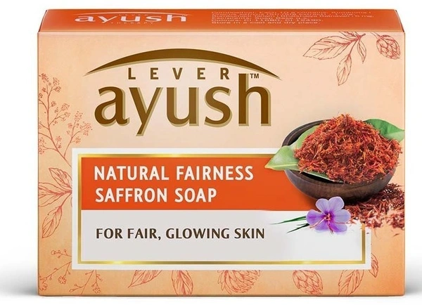 Lever Ayush Natural Glow Saffron Soap, 100g