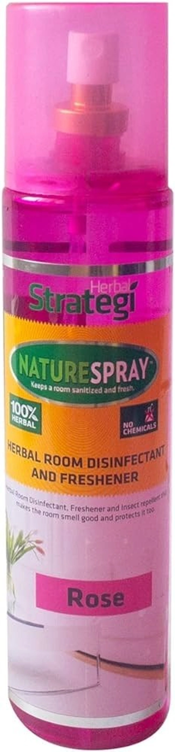 Herbal Strategy Rose Natural Room Disinfectant And Freshner, 250ml