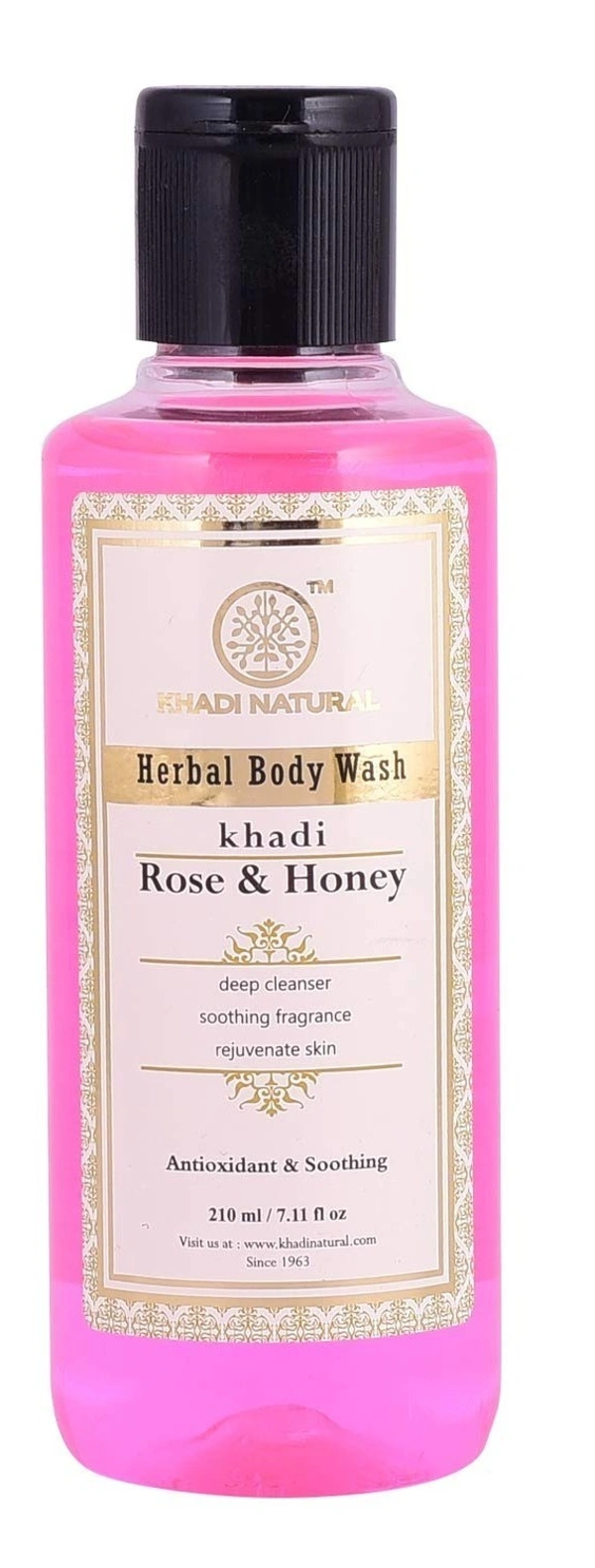 Khadi Herbal Rose And Honey Body Wash, 210ml